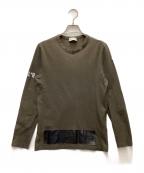 MONCLERモンクレール）の古着「長袖カットソー」｜オリーブ×ブラック