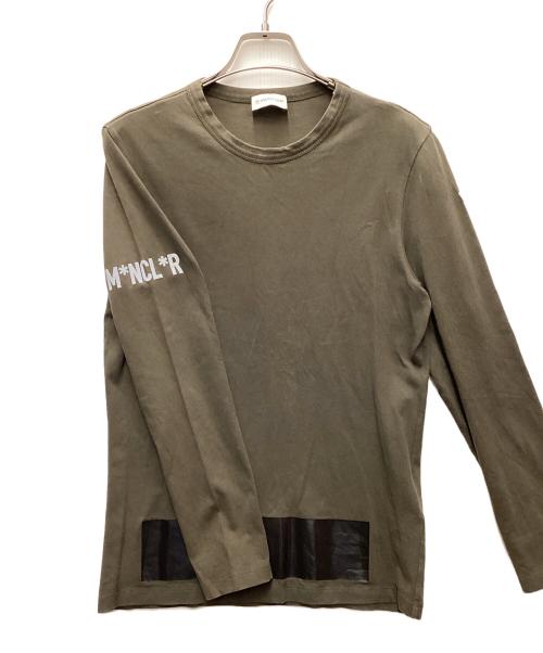 MONCLER（モンクレール）MONCLER (モンクレール) 長袖カットソー オリーブ×ブラック サイズ:XSの古着・服飾アイテム
