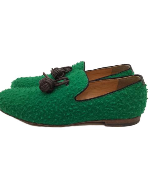 POLPETTA（ポルペッタ）POLPETTA (ポルペッタ) タッセルローファー グリーン サイズ:391/2の古着・服飾アイテム