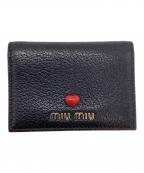 MIU MIUミュウミュウ）の古着「名刺入れ」｜ブラック×レッド