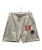 SAINT MICHAELセントマイケル）の古着「ハーフスウェットパンツ」｜アイボリー