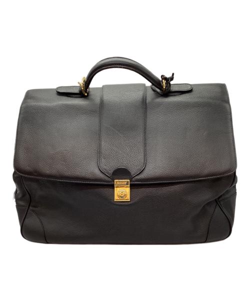 BALLY（バリー）BALLY (バリー) ブリーフケース ブラック×ゴールドの古着・服飾アイテム