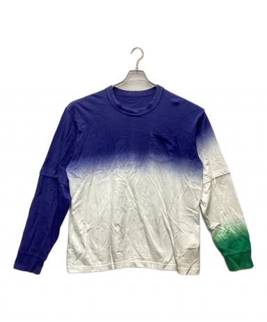 中古・古着通販】sacai (サカイ) 長袖カットソー ホワイト×ブルー