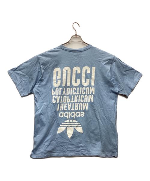 adidas（アディダス）adidas (アディダス) GUCCI (グッチ) 半袖Tシャツ スカイブルー サイズ:XXLの古着・服飾アイテム