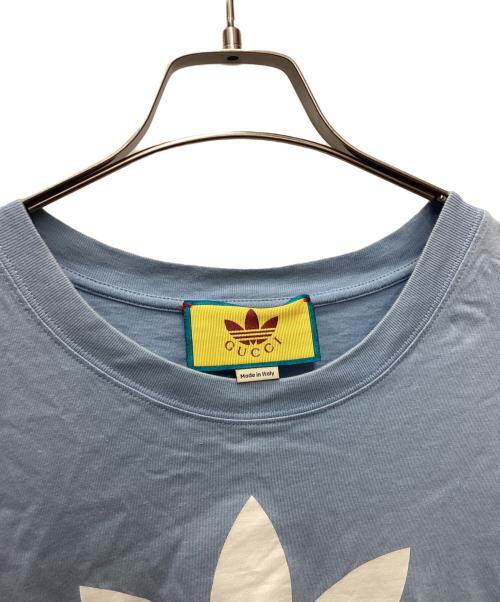 adidas（アディダス）adidas (アディダス) GUCCI (グッチ) 半袖Tシャツ スカイブルー サイズ:XXLの古着・服飾アイテム