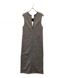 Adam et Rope（アダム エ ロペ）の古着「2WAYツイードジャンパースカート」｜グレー