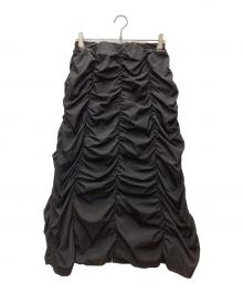 emmi（エミ）の古着「フロントジップシャーリングスカート」｜ブラック