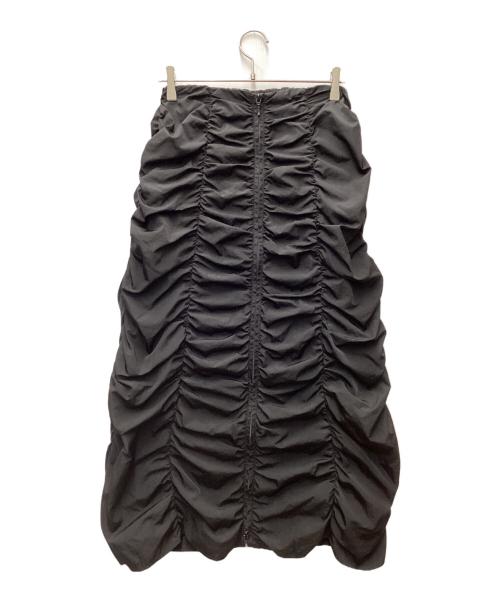 emmi（エミ）emmi (エミ) フロントジップシャーリングスカート ブラック サイズ:Freeの古着・服飾アイテム