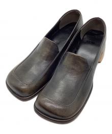 ALM.（アルム）の古着「スクエアヒールパンプス」｜ブラック