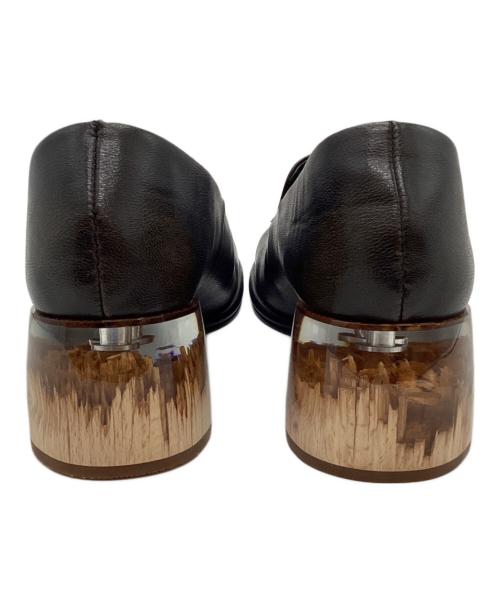 ALM.（アルム）ALM. (アルム) スクエアヒールパンプス ブラック サイズ:36の古着・服飾アイテム