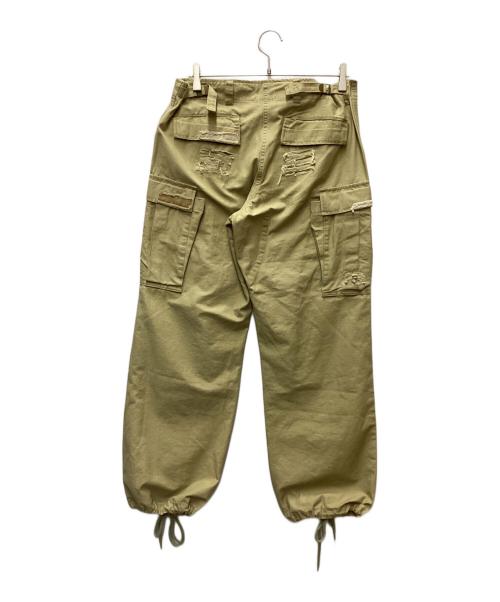 HOUSTON（ヒューストン）HOUSTON (ヒューストン) ミリタリーパンツ カーキ サイズ:Lの古着・服飾アイテム