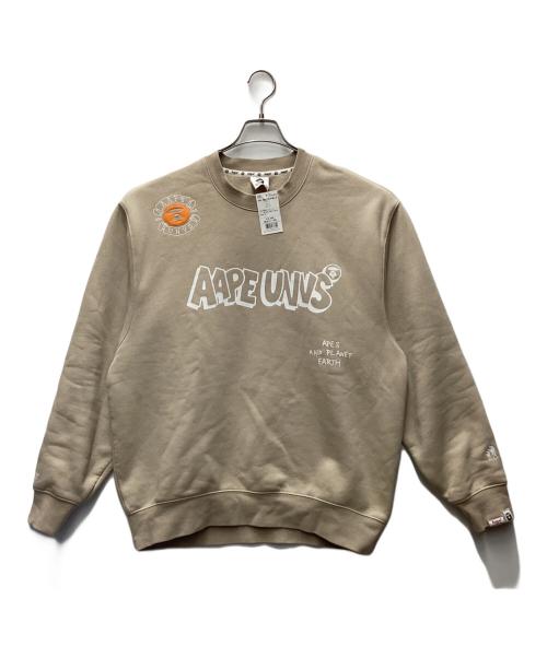 Aape BY A BATHING APE（エーエイプ バイ アベイシングエイプ）Aape BY A BATHING APE (エーエイプ バイ アベイシングエイプ) スウェット ベージュ サイズ:XLの古着・服飾アイテム