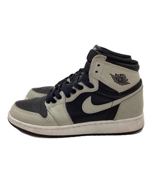 NIKE（ナイキ）NIKE (ナイキ) NIKE AIR JORDAN 1 RETRO HIGH OG GS ブラック×グレー サイズ:23.5cmの古着・服飾アイテム