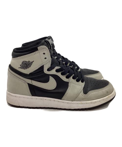 NIKE（ナイキ）NIKE (ナイキ) NIKE AIR JORDAN 1 RETRO HIGH OG GS ブラック×グレー サイズ:23.5cmの古着・服飾アイテム