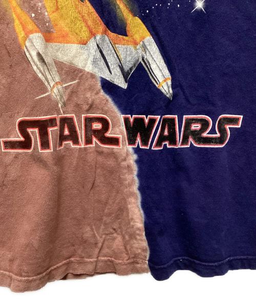STAR WARS（スターウォーズ）STAR WARS (スターウォーズ) 半袖Tシャツ ネイビー×ブラウン サイズ:Lの古着・服飾アイテム
