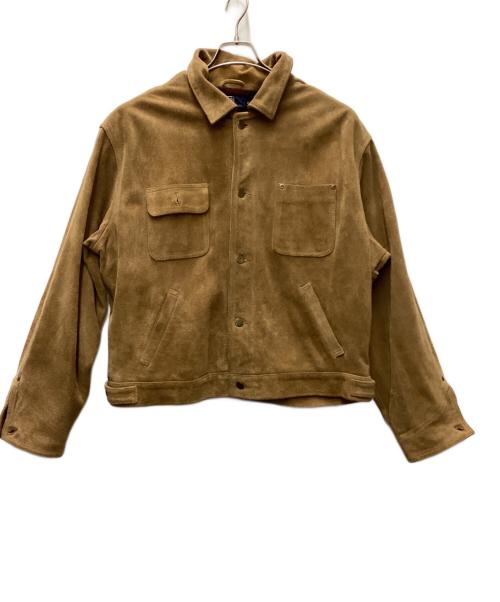 POLO RALPH LAUREN（ポロ・ラルフローレン）POLO RALPH LAUREN (ポロ・ラルフローレン) スウェードジャケット ベージュ サイズ:XLの古着・服飾アイテム