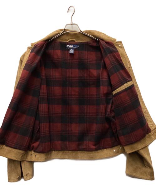 POLO RALPH LAUREN（ポロ・ラルフローレン）POLO RALPH LAUREN (ポロ・ラルフローレン) スウェードジャケット ベージュ サイズ:XLの古着・服飾アイテム