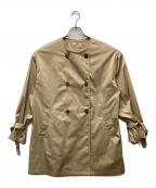 RELUMEレリューム）の古着「ノーカラーショートジャケット」｜ベージュ