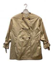 RELUME（レリューム）の古着「ノーカラーショートジャケット」｜ベージュ