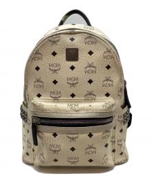 MCM（エムシーエム）の古着「ロゴレザーリュック」｜ホワイト