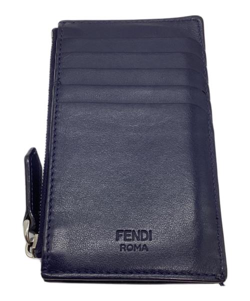 FENDI（フェンディ）FENDI (フェンディ) バグズアイコインケース ネイビーの古着・服飾アイテム