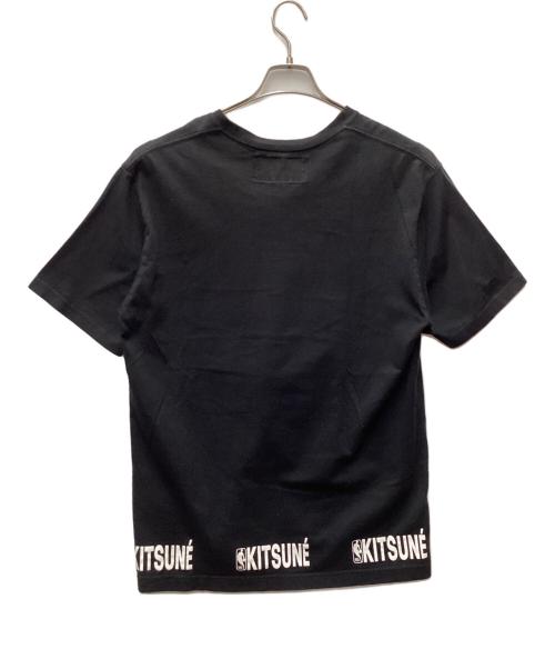 maison kitsune（メゾンキツネ）MAISON KITSUNE (メゾンキツネ) プリントTシャツ ブラック サイズ:Sの古着・服飾アイテム