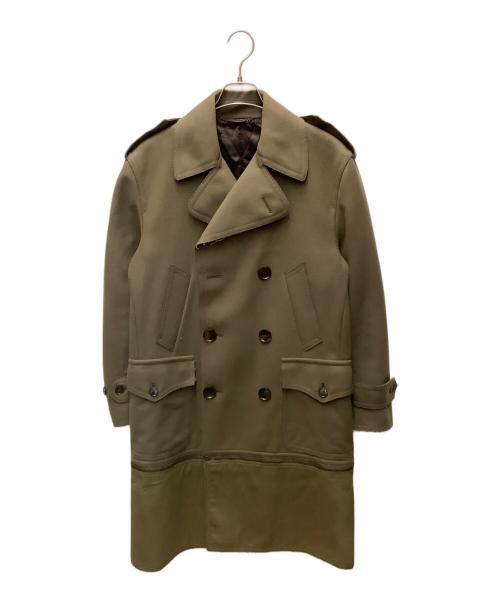 DOLCE & GABBANA（ドルチェ＆ガッバーナ）DOLCE & GABBANA (ドルチェ＆ガッバーナ) ドッキングロングコート ブラウン サイズ:Lの古着・服飾アイテム