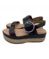 UGG (アグ) プラットフォームサンダル ベージュ×ブラック サイズ:24cm：6000円