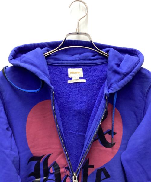 DIESEL（ディーゼル）DIESEL (ディーゼル) ジップパーカー ブルー サイズ:Lの古着・服飾アイテム