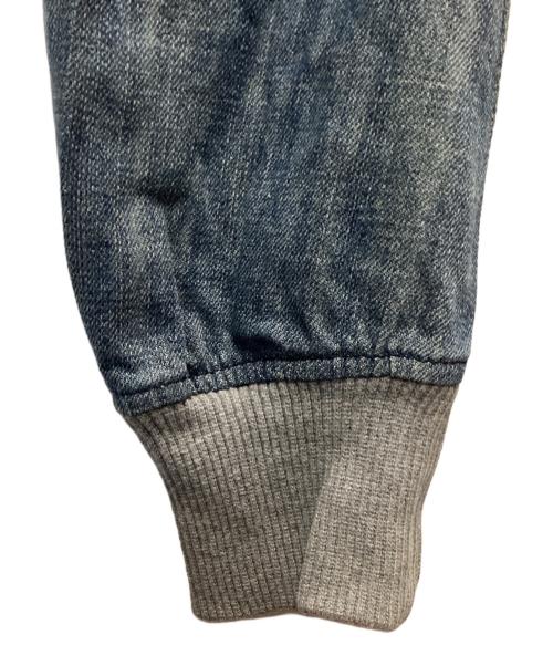 DIESEL（ディーゼル）DIESEL (ディーゼル) ジップパーカー グレー×インディゴ サイズ:Mの古着・服飾アイテム
