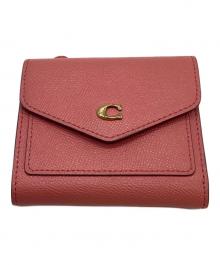 COACH（コーチ）の古着「3つ折り財布」｜ピンク