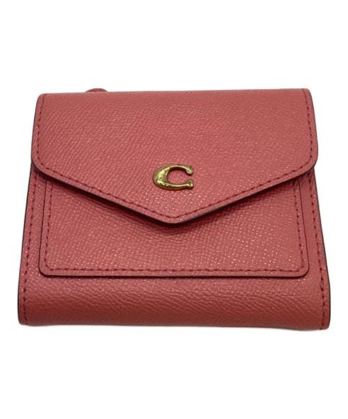 COACH（コーチ）COACH (コーチ) 3つ折り財布 ピンクの古着・服飾アイテム