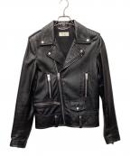 Saint Laurent Parisサンローランパリ）の古着「17SSダブルライダースジャケット」｜ブラック