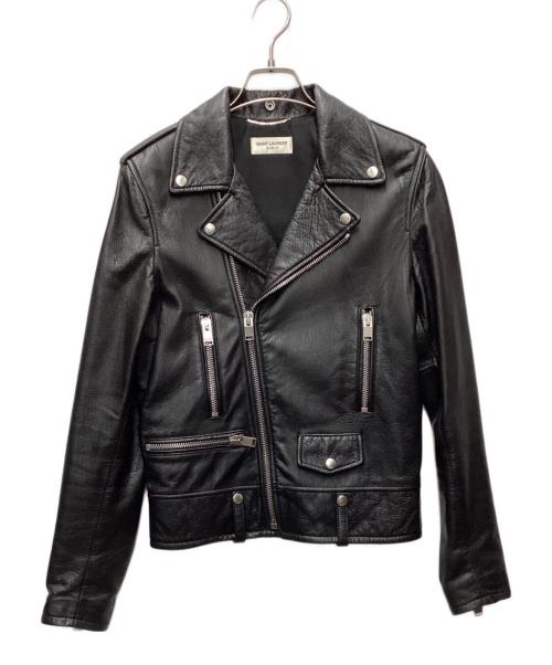 Saint Laurent Paris（サンローランパリ）Saint Laurent Paris (サンローランパリ) 17SSダブルライダースジャケット ブラック サイズ:44の古着・服飾アイテム