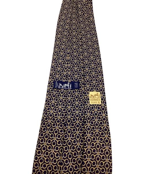HERMES（エルメス）HERMES (エルメス) ネクタイ ネイビー サイズ:142cｍの古着・服飾アイテム