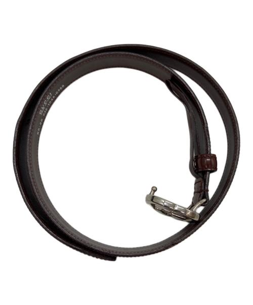 GUCCI（グッチ）GUCCI (グッチ) レザーベルト ブラウンの古着・服飾アイテム