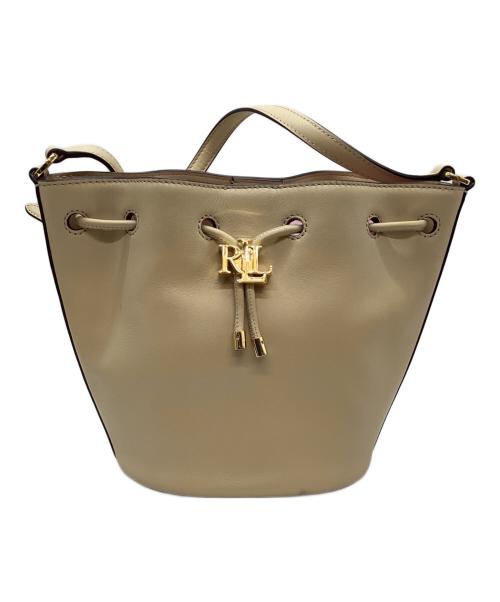 RALPH LAUREN（ラルフローレン）RALPH LAUREN (ラルフローレン) 巾着ショルダーバッグ アイボリーの古着・服飾アイテム