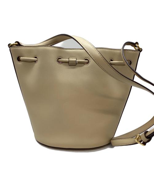 RALPH LAUREN（ラルフローレン）RALPH LAUREN (ラルフローレン) 巾着ショルダーバッグ アイボリーの古着・服飾アイテム