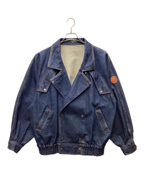 TRUSSARDI JEANS（トラサルディージーンズ）TRUSSARDI JEANS (トラサルディージーンズ) ダブルデニムジャケット インディゴ サイズ:46の古着・服飾アイテム