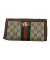 GUCCI（グッチ）の古着「ラウンドジップウォレット」｜ベージュ×ブラウン