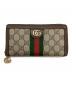 GUCCI (グッチ) ラウンドジップウォレット ベージュ×ブラウン：25000円