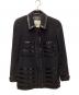 CHANEL（シャネル）の古着「エナメルラインセットアップジャケット」｜ブラック