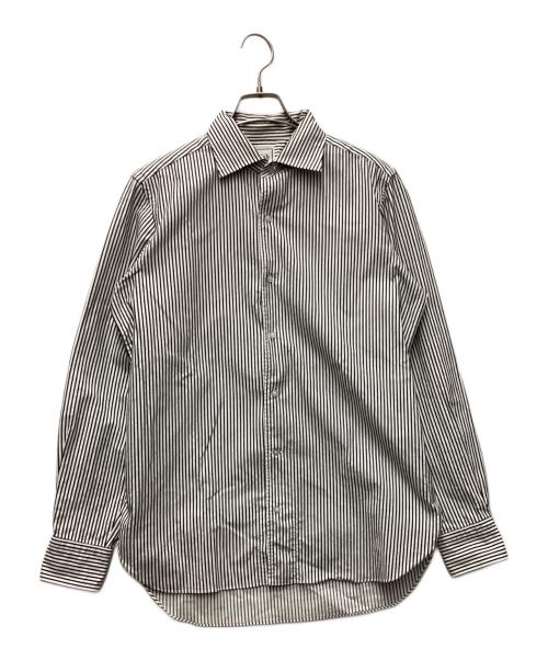 SOVEREIGN（ソブリン）SOVEREIGN (ソブリン) ワイドカラーシャツ ブラック×ホワイト サイズ:Mの古着・服飾アイテム