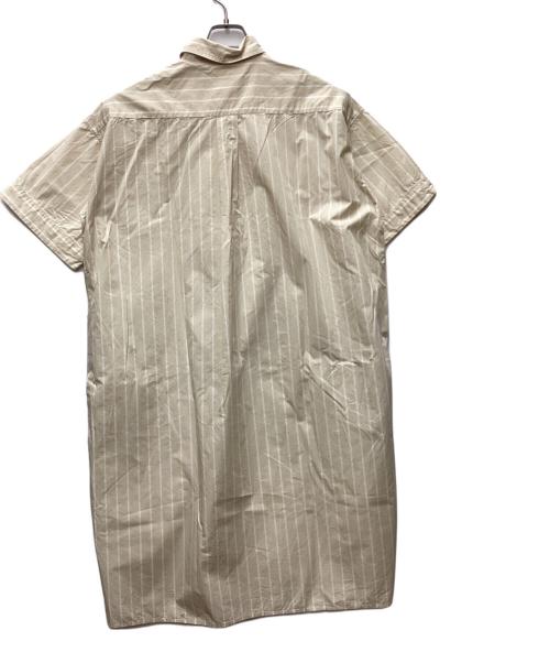 DANTON（ダントン）DANTON (ダントン) 半袖プルオーバーシャツ ベージュ×ホワイト サイズ:36の古着・服飾アイテム