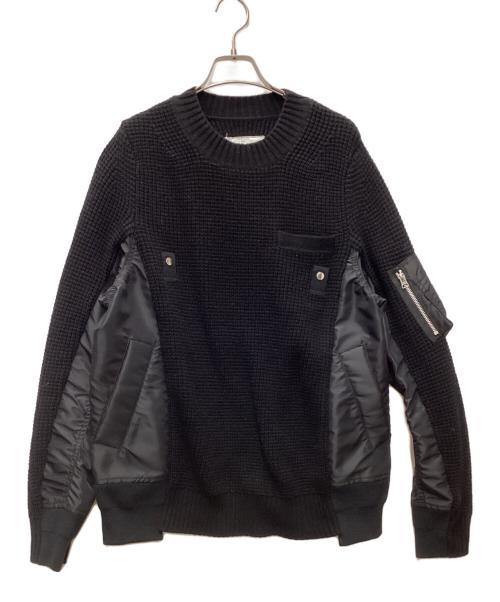 sacai（サカイ）sacai (サカイ) layered effect pullover ブラック サイズ:1の古着・服飾アイテム