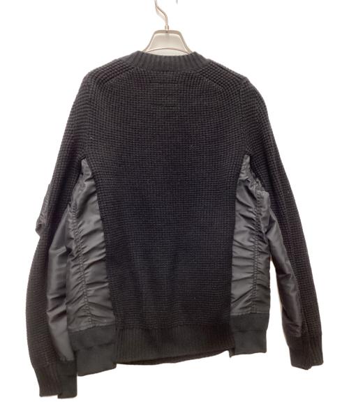 sacai（サカイ）sacai (サカイ) layered effect pullover ブラック サイズ:1の古着・服飾アイテム