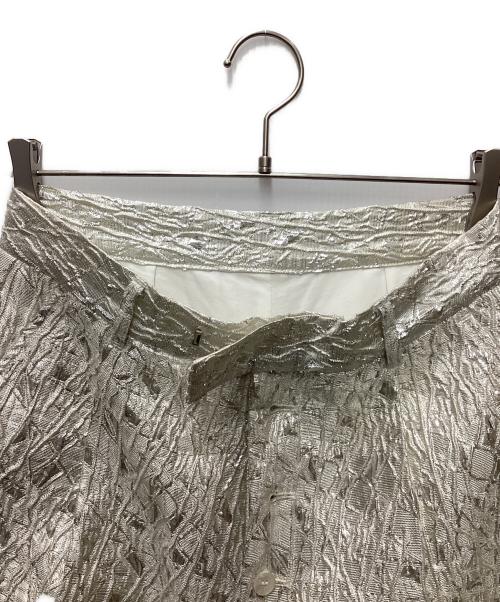 seyto（セイト）seyto (セイト) タックワイドパンツ シルバー サイズ:1の古着・服飾アイテム