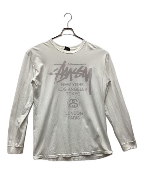 stussy（ステューシー）stussy (ステューシー) 長袖カットソー ホワイト サイズ:Lの古着・服飾アイテム