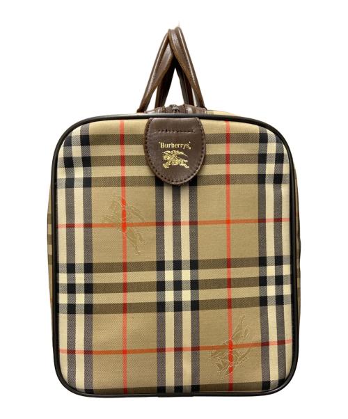 Burberry's（バーバリーズ）Burberry's (バーバリーズ) ボストンバッグ/ノバチェック ベージュ×ブラウンの古着・服飾アイテム