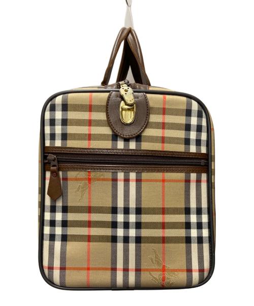 Burberry's（バーバリーズ）Burberry's (バーバリーズ) ボストンバッグ/ノバチェック ベージュ×ブラウンの古着・服飾アイテム